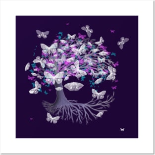 Tree of life with io moths Posters and Art